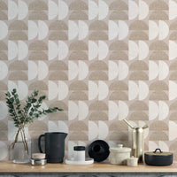 Elegant earthy tones geometric wallpaper pattern

