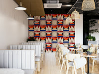 Colorful canvas wallpaper in bold geometric shapes

