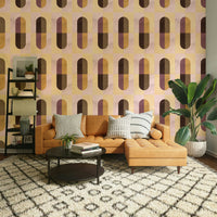 Modern earth-toned wall mural

