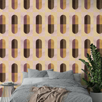 Wallpaper with organic geometric layout

