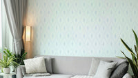 Elegant harlequin diamond wallpaper in white

