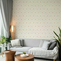 Elegant tan and cream harlequin wallpaper

