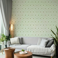 Boho pastel diamond pattern wallpaper


