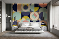 Artistic geometric patterns wall mural

