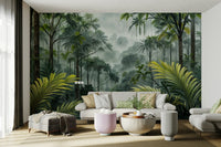 Tropical rainforest escape wall mural
