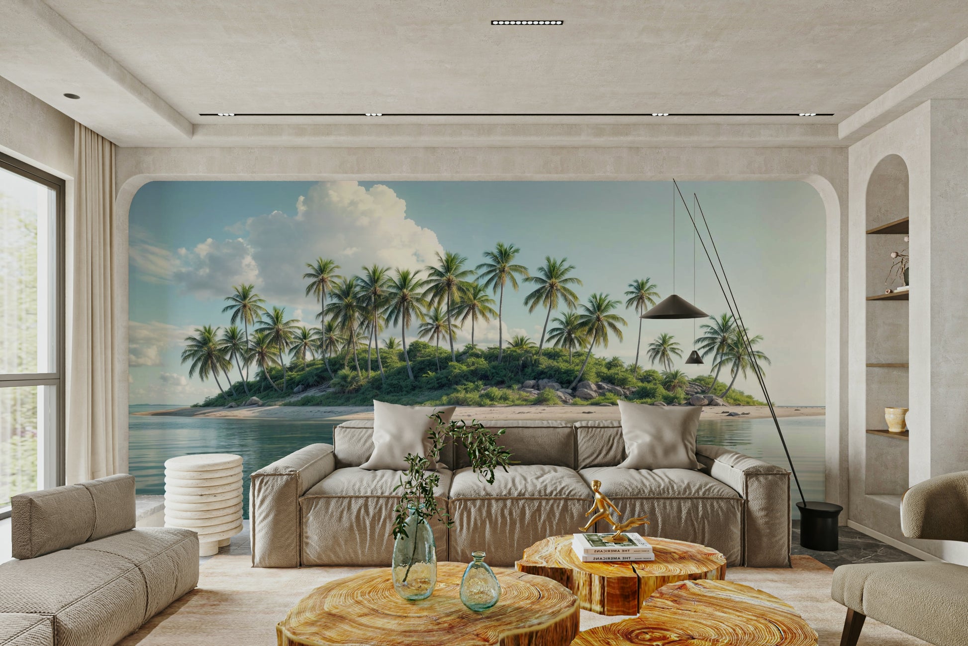 Palm tree paradise wall art for rooms
