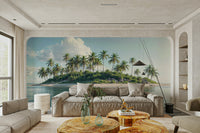 Palm tree paradise wall art for rooms
