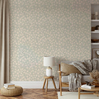 Dewy birch leaves wallpaper mural

