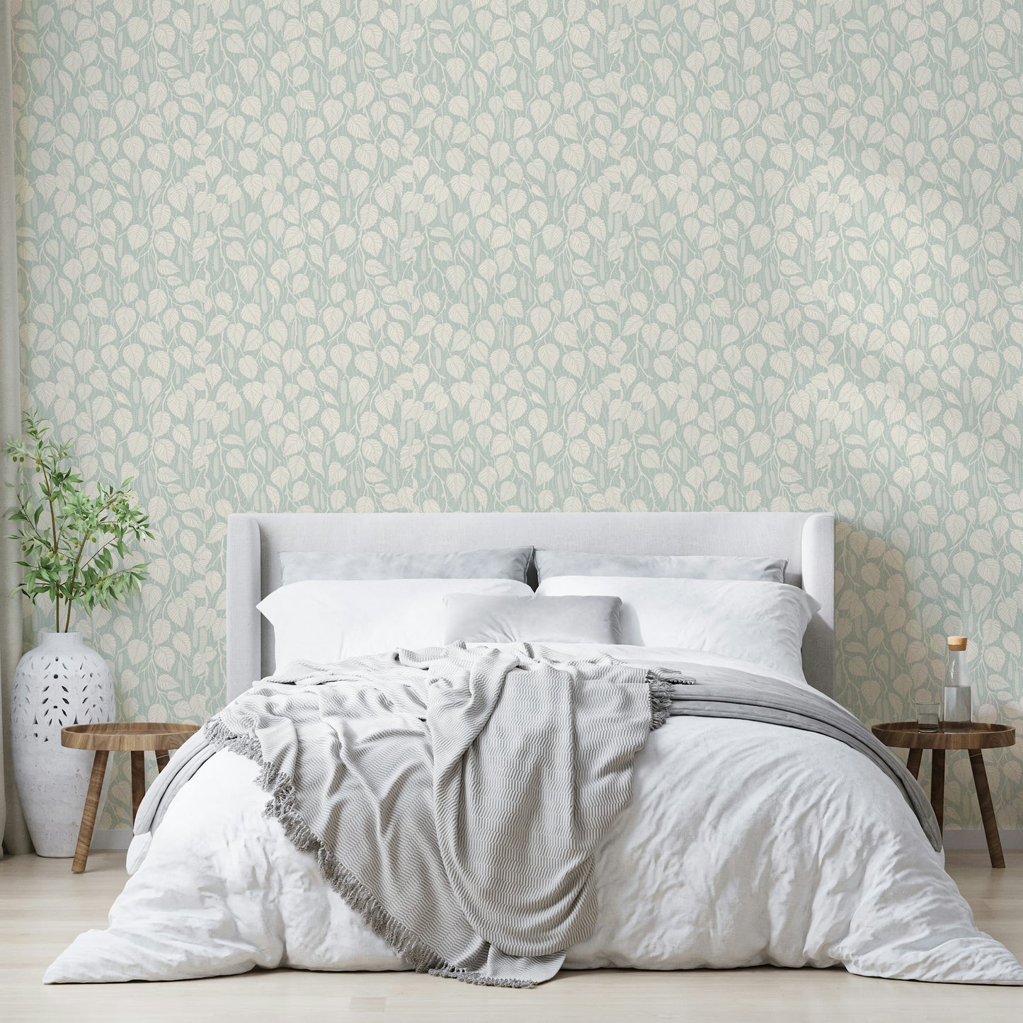 Nature-inspired birch wallpaper design

