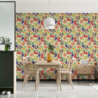 Natural fruit motifs on wall mural

