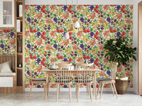 Colorful Mediterranean fruit mural for walls

