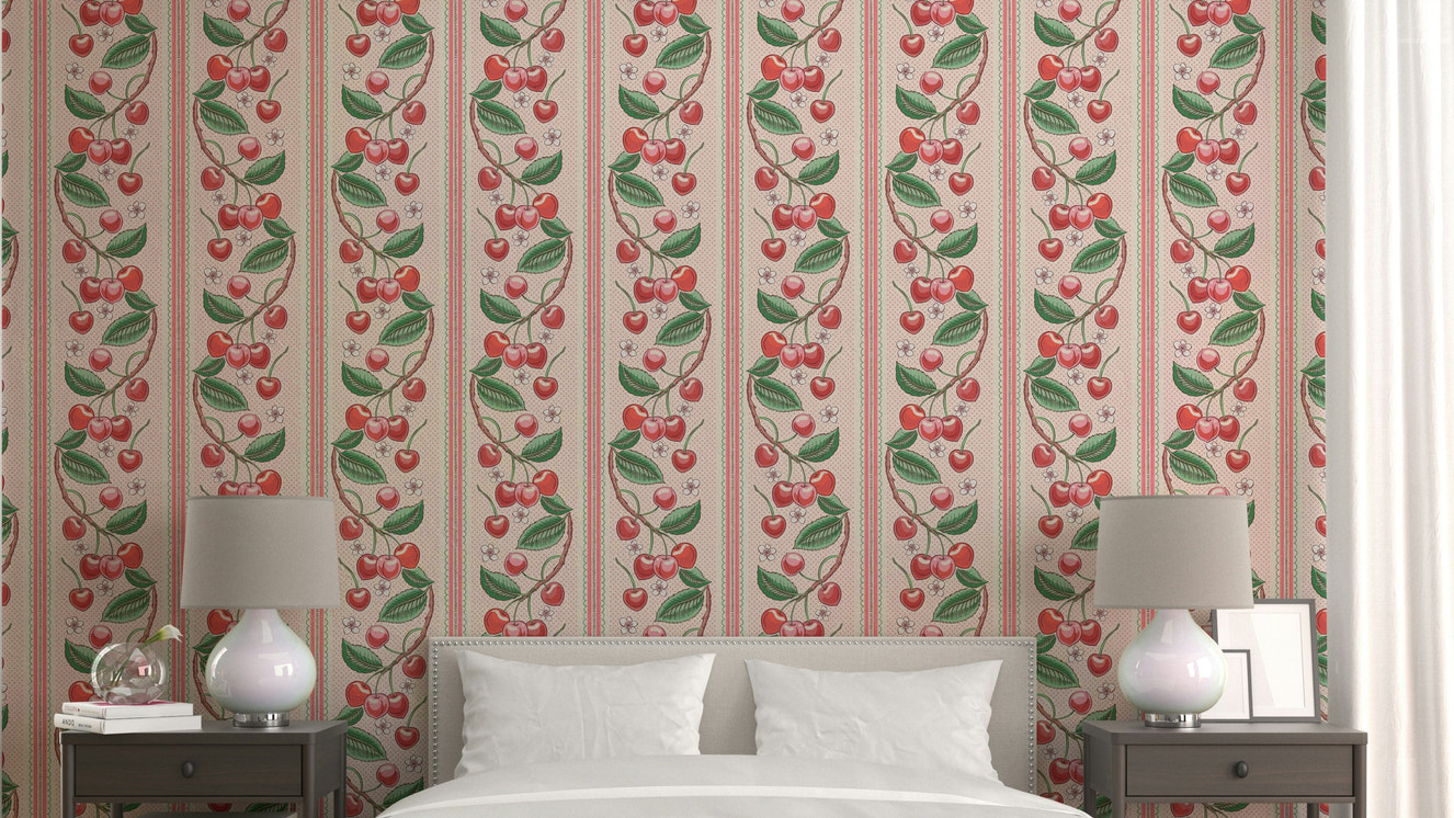 Durable and easy to install striped wallpaper

