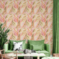 Contemporary zebra wallpaper for living rooms

