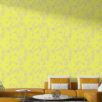 Neon Yellow Abstract Brushstroke wallpaper detail

