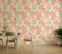 Vibrant and stylish retro wallpaper close-up

