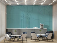 Contemporary wallpaper with arch patterns

