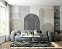 Warm neutral wallpaper for serene interiors

