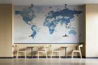 Durable and easy to install map wallpaper

