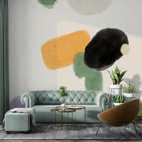 Neutral tone mural wallpaper

