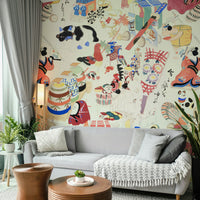 Calm brushstroke pattern wallpaper

