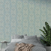 Batik Geometric Flower Wallpaper
