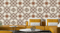 Burnt orange tile wallpaper
