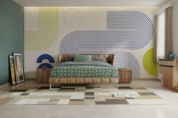Close-up of smooth flowing lines mural wallpaper

