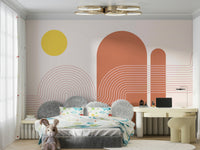 Vibrant retro wallpaper for stylish interiors

