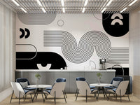 Bold Minimalist Flow Wall Mural full view

