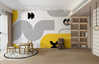 Bedroom accent wall with dynamic design

