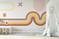 Close-up of flowing curvy lines wallpaper

