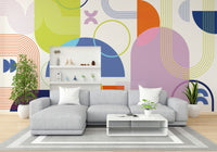 Dynamic and colorful geometric wallpaper

