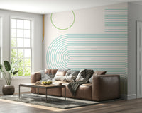 Minimal wall design featuring flowing shapes

