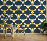Large bird wall mural pattern
