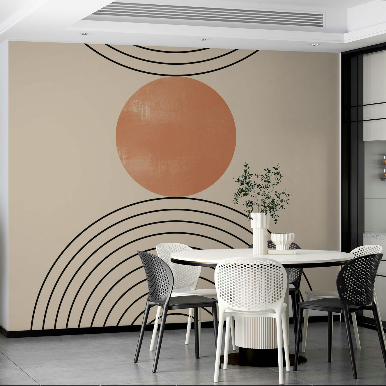 Mid-Century Modern Minimalism Wall Mural