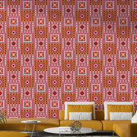 Bright burst wallpaper in red and orange

