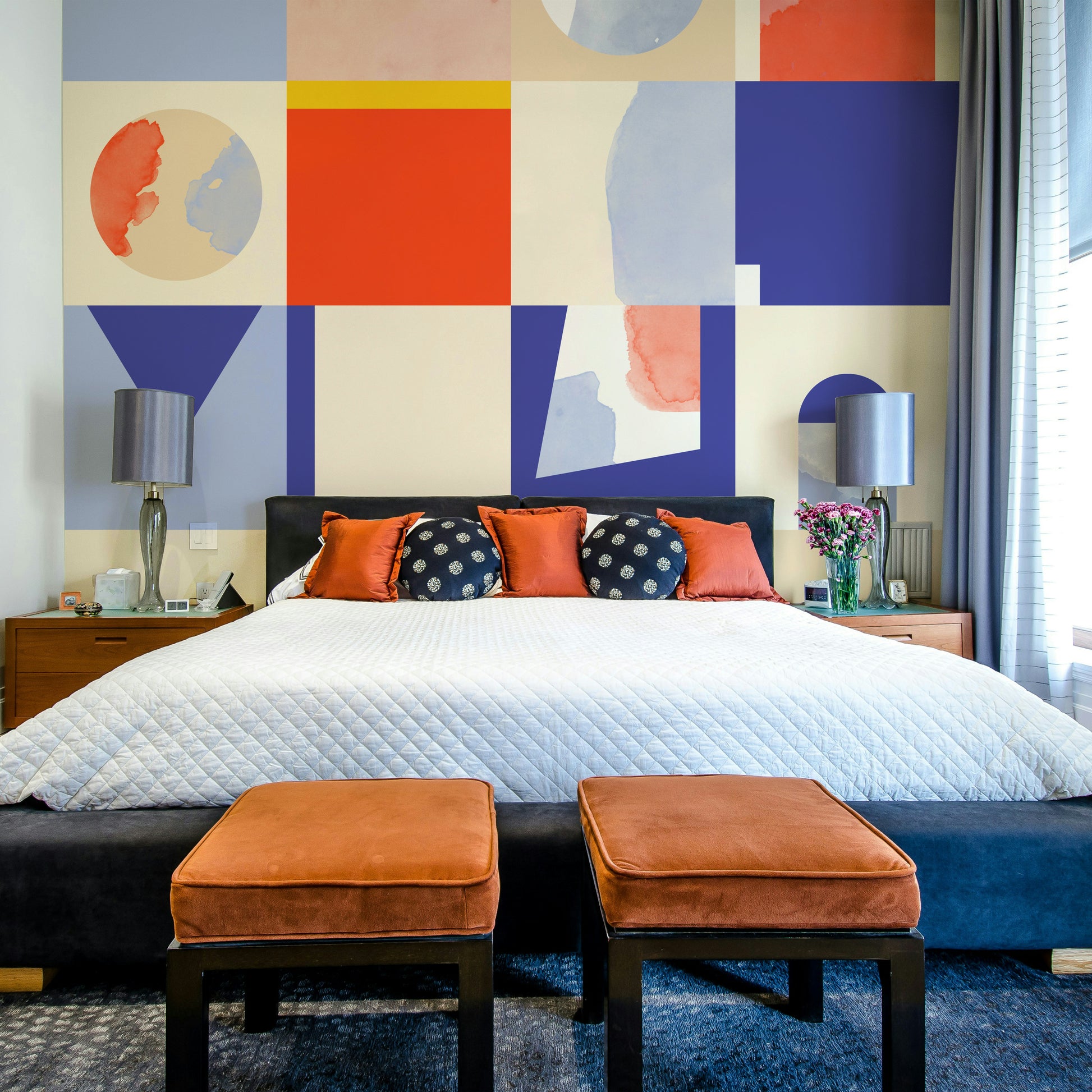 Flowing paint wallpaper design

