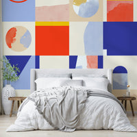 Freeform painted wall mural

