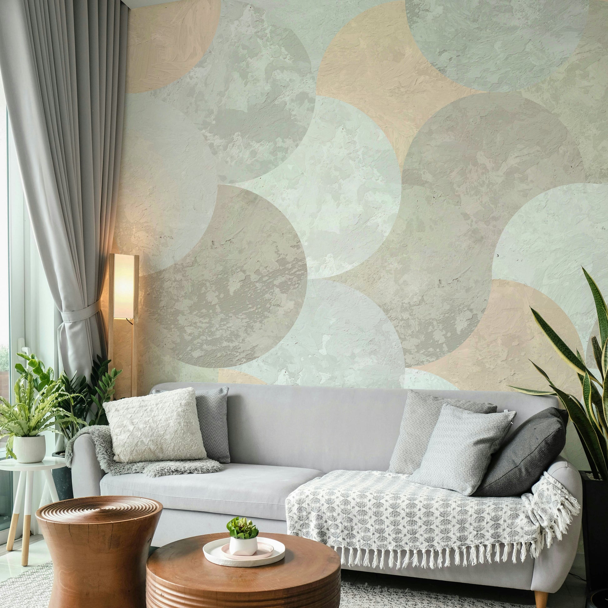 Clean lines mural for walls

