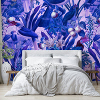 Purple wild nature wall design

