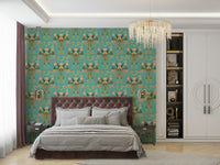 Art deco wallpaper with tulip floral design

