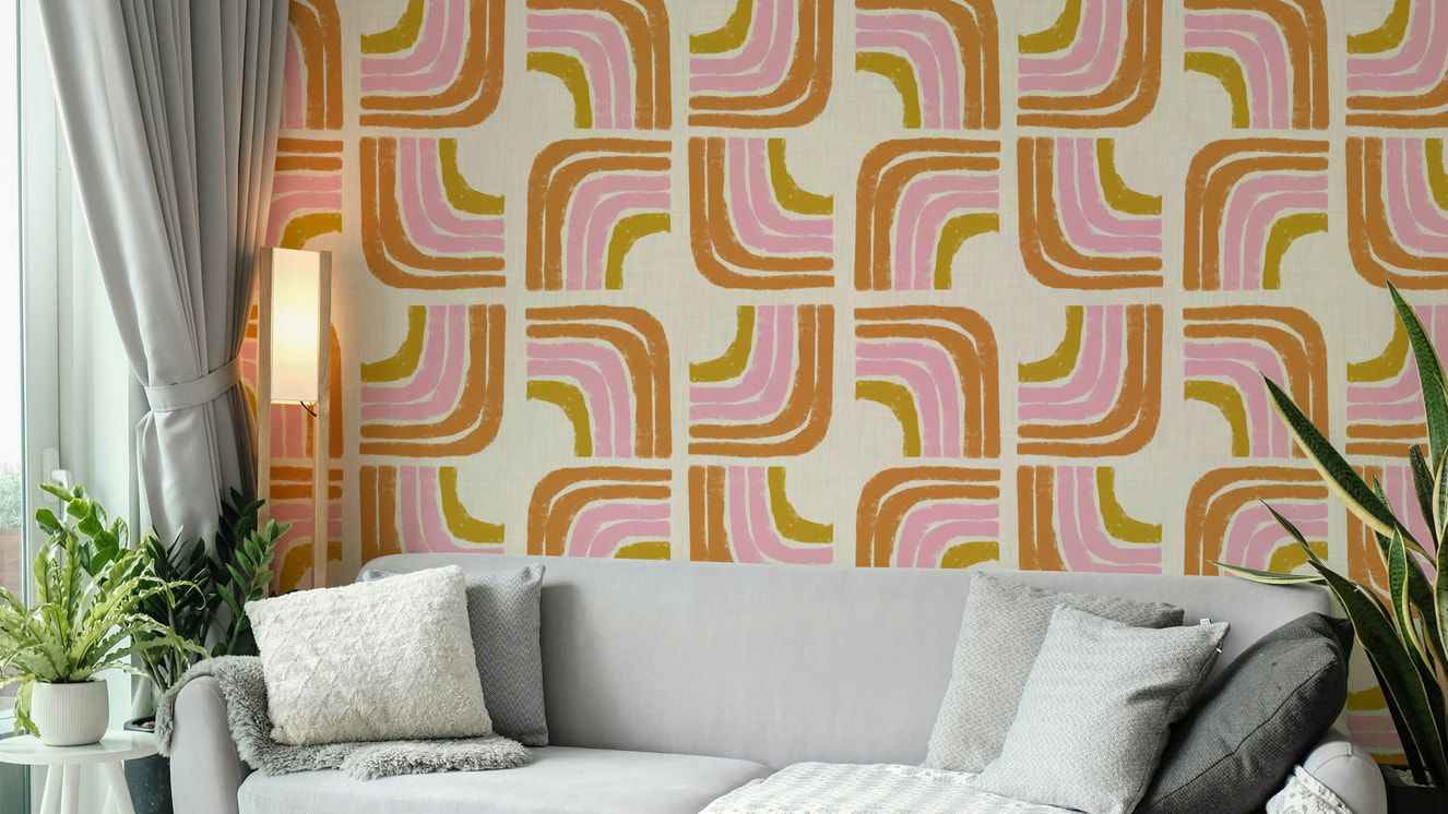 Mid century modern arc wallpaper

