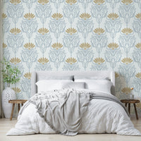Detailed ancient motif wallpaper with classic appeal

