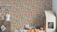 Nursery wallpaper with wild west motifs

