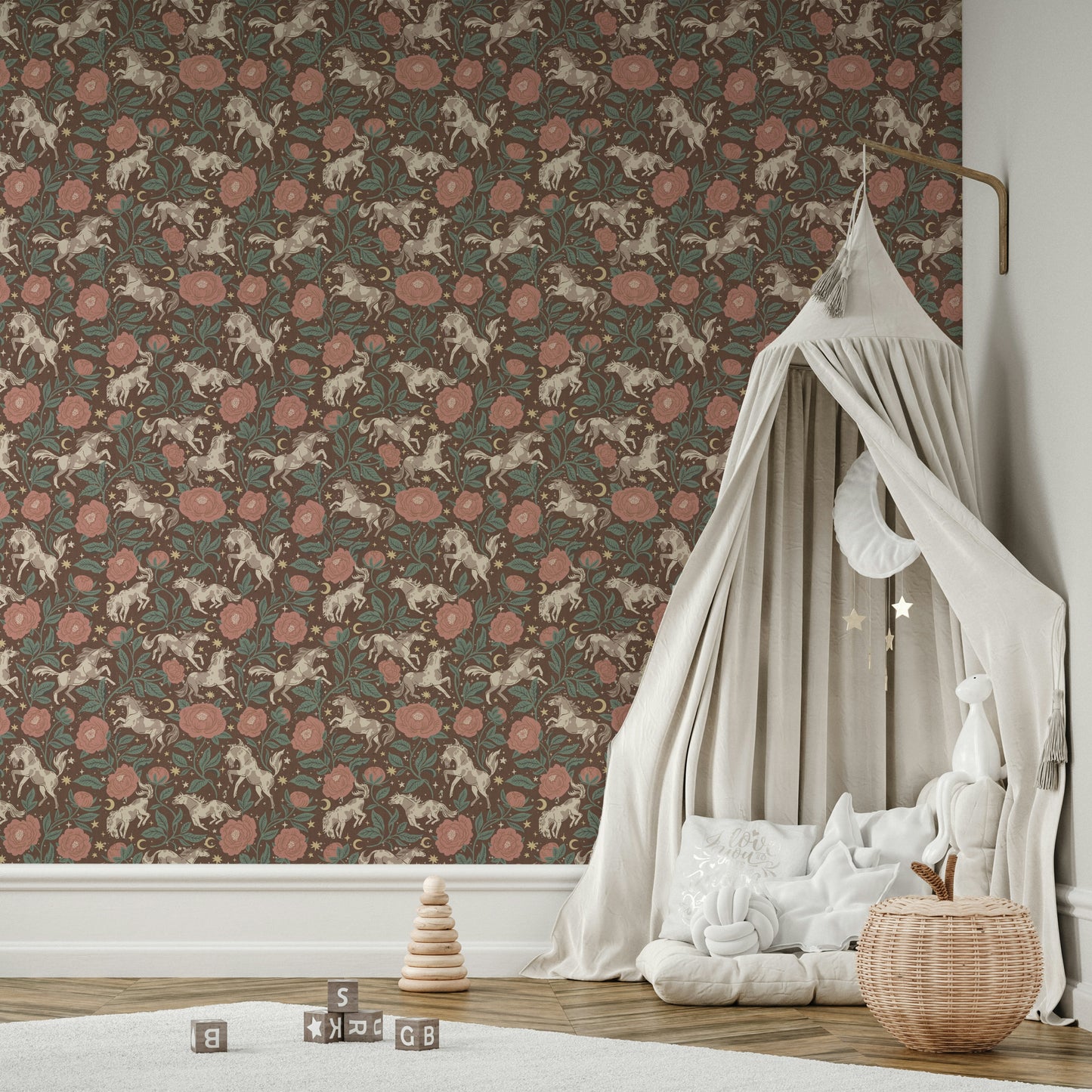 Cozy rustic wallpaper pattern

