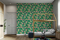 Nursery wallpaper with wild west motifs

