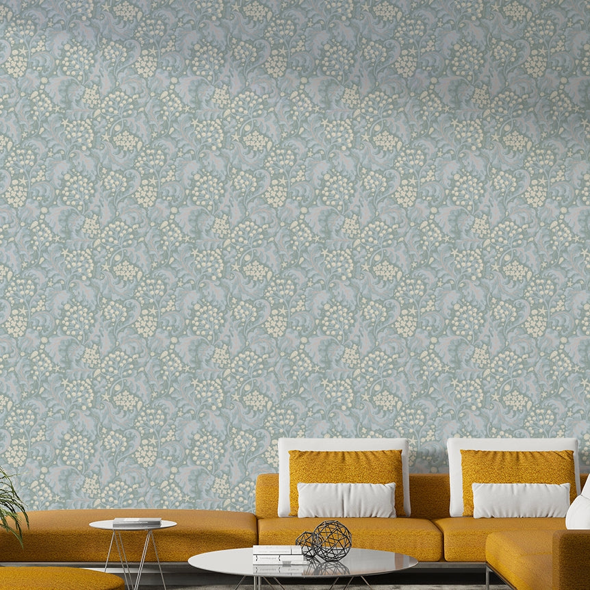 Elegant leaf wallpaper with subtle glow

