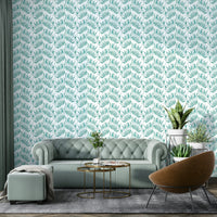 Serene tropical wallpaper mural design

