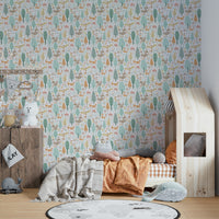 Squirrel and hedgehog wall mural
