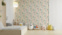 Children’s room animal wallpaper
